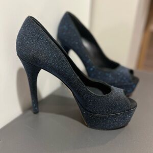 Brian Atwood Bambola Glitter Heels Blue/Black
Size 9